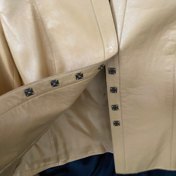 Akris Punto via Saks Jandel Leather jacket, shell, and slacks. - Picture 8 of 16